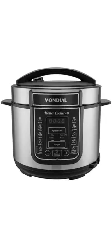 Panela De Pressão Elétrica Digital Mondial 5l Master Cooker Pe-38 110v (Na GARANTIA)