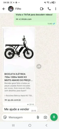 Bicicleta elétrica 750w-1000w novo
