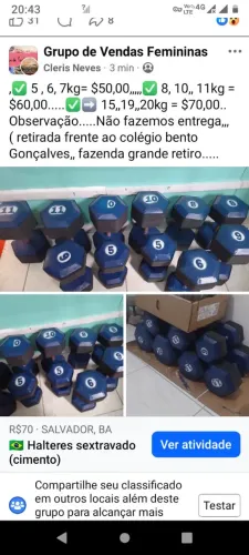 ? HALTERES SEXTRAVADO ,,,(par) 5,6, 7kg= $50,00. ,,?(par) 8,10, 11kg=$60,00.