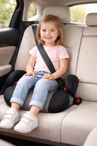 Assento De Carro Infantil Elevação Fit Up Preto e cinza Replay Kids