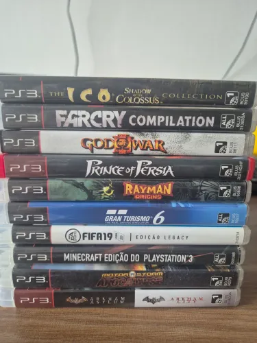 10 Jogos PS3 Originais - Colecionador Mídia Física (GOW, Ico/Shadow, Minecraft)