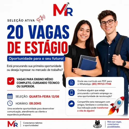 VAGAS DE ESTÁGIO - ATENDIMENTO AO CLIENTE