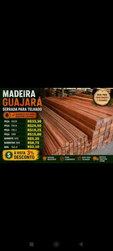 Madeira guajara serrada para telhado