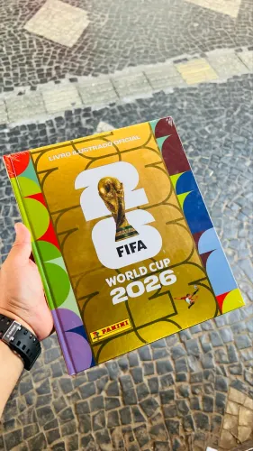 Capa dura ouro prata álbum oficial da copa 2026