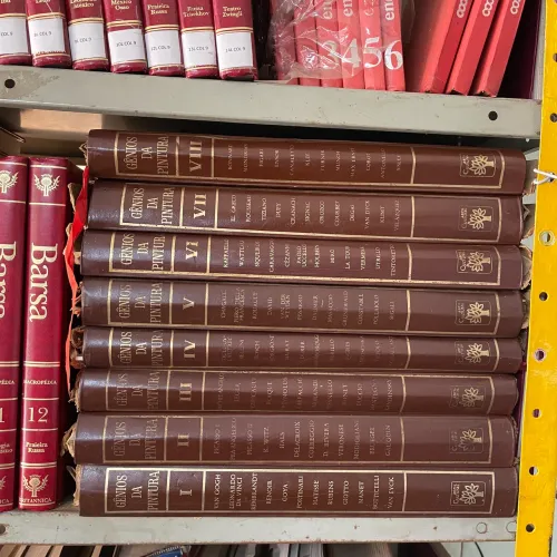 Livro Gênios da Pintura 8 volumes coleção completa editora abril cultura