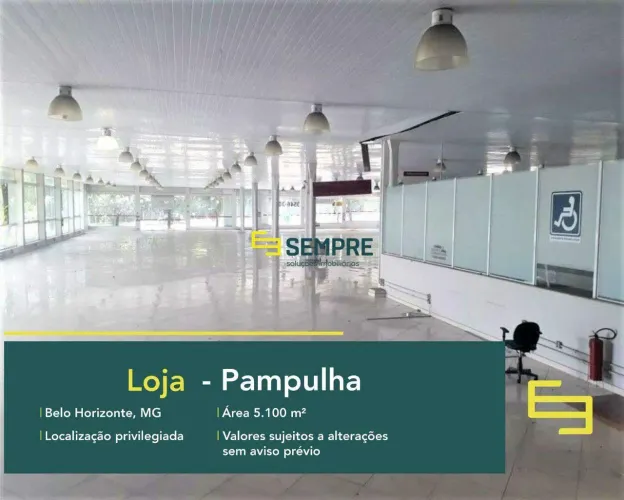 Loja para alugar na Pampulha em BH