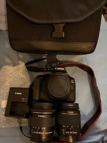 Câmera Canon EOS 2000D + 2 lentes ZERADA completa