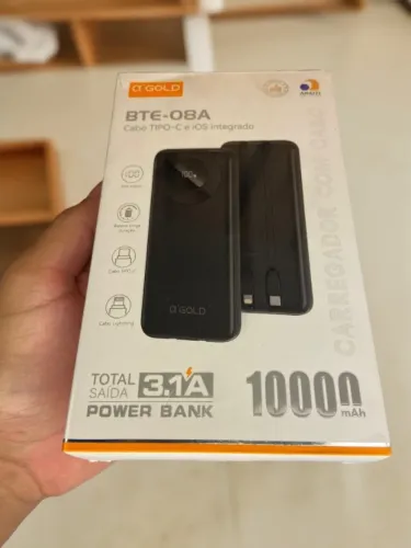 Carregador Portátil Power Bank 1000Ah BTE-08A A?Gold an9