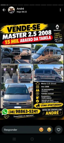 Renault Master 2.5 DCI 16V 115cv 16L Diesel 2009