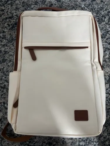 Mochila Notebook 15.6 USB Executiva Off White Barata