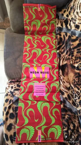 Tecido estampado africano neon move