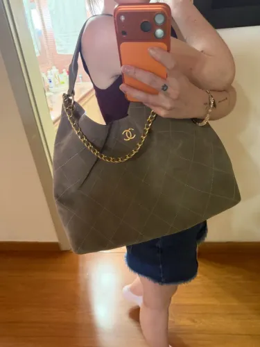 Bolsa Chanel lançamento cinza chip