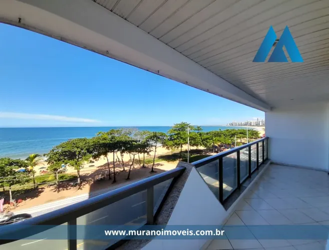 Murano Imóveis  Aluga Apartamento 3 Quartos Frente Mar com Suíte e 2 Vagas em Vila Velha/E