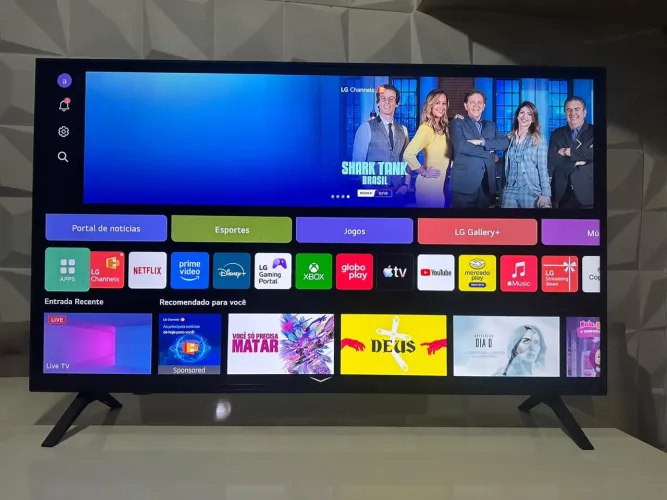 Smart tv 50 4k LG comando de voz com Alexa e Xbox e jogos canais tela infinita