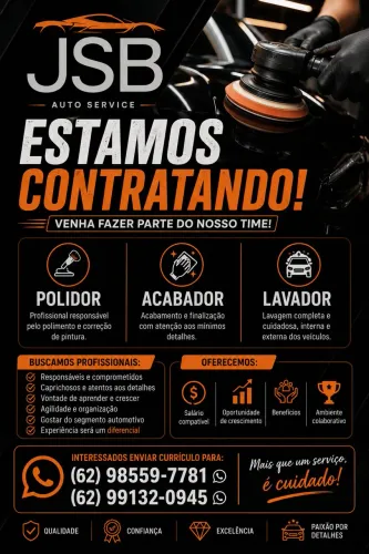 VAGA PARA ESTÉTICA AUTOMOTIVA