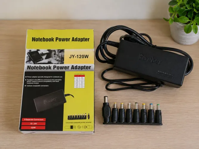Fonte Universal para Notebook 120W - Nova, com 9 conectores