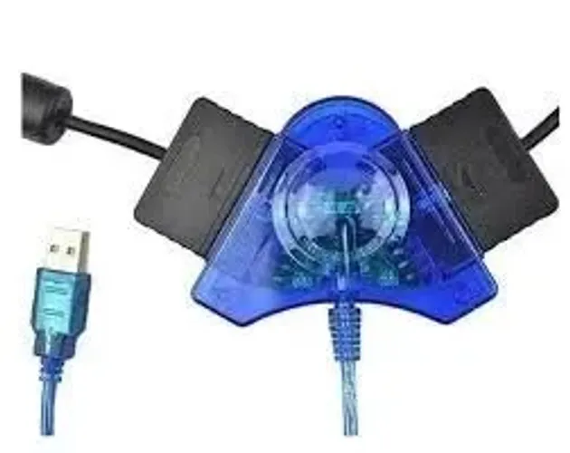 Adaptador Usb Duplo P/ Controles Ps2 E Ps1 Ligue No Pc E Ps3