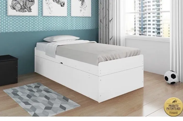 Vendo cama bau solteiro semi nova 