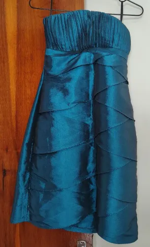 Vestido de Festa Azul Turqueza