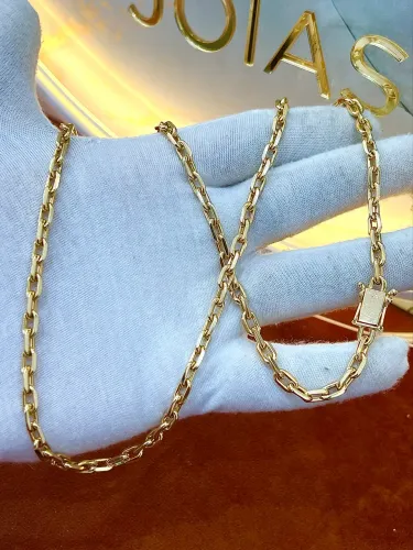Cordão de ouro Cartier cadeado maciço 61.85g ( LOJA FÍSICA )