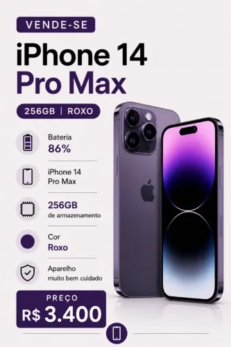 IPHONE 14 PRO MAX 256GB ROXO