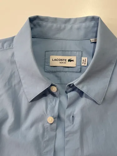 Camisa social algodão Lacoste