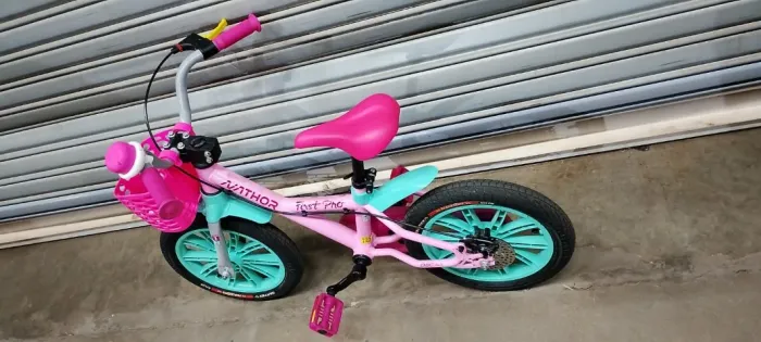 Bicleta Infantil Feminina Nathor aro 14 - Com rodinhas
