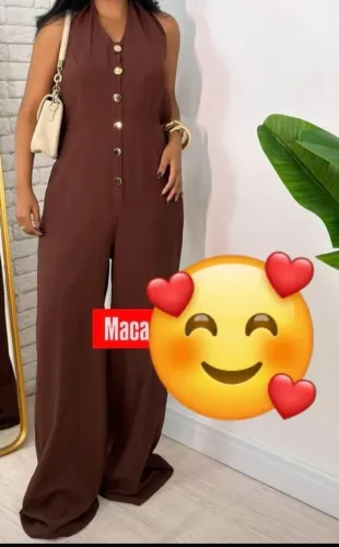 Macacão Tamanho M Marrom
