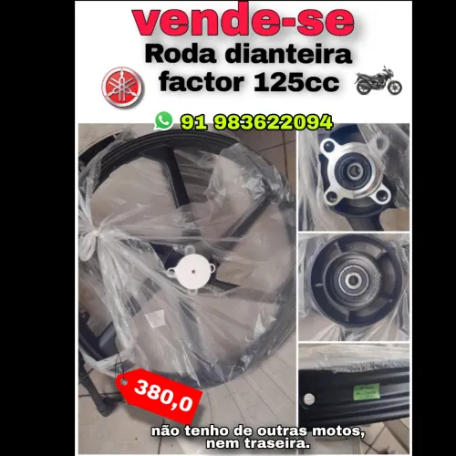 Roda dianteira nova, factor 125cc