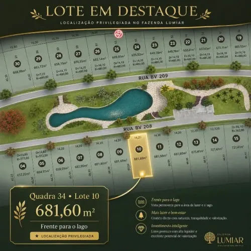 DE FRENTE O LAGO: Fazenda Lumiar (Ágio de apenas 39 mil)