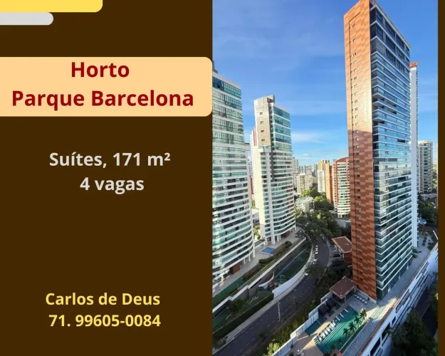 Horto Parque Barcelana, Lindissímo 3 suítes, 171 m², nascente,, 4 vagas, no Horto Floresta