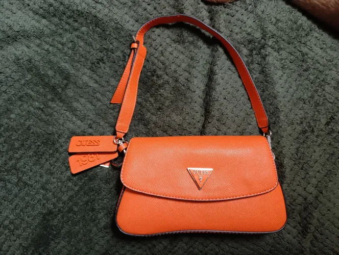 Bolsa Guess Couro Laranja