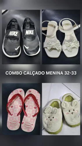 Combo calçado menina 32-33 