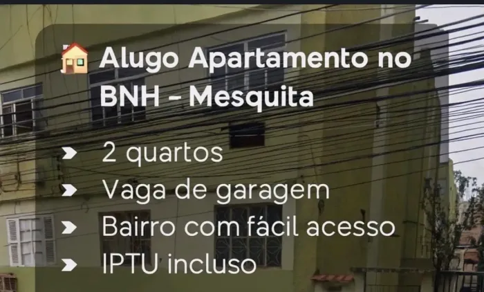Ap 2 quartos sem depósito Bairro bnh  