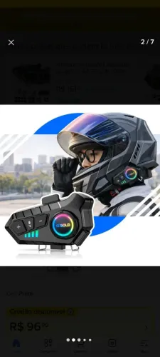Fone Bluetooth para capacete.