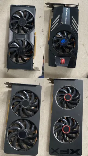 LOTE 5 PLACAS DE VIDEO COM DEFEITO