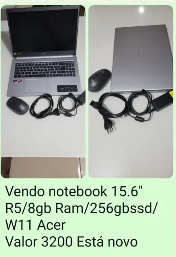 Vendo notebook acer