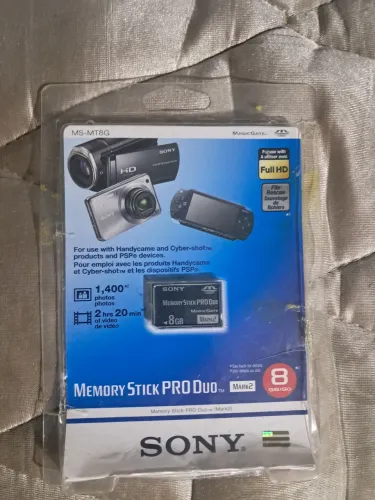 Memory stick PRO duo mark 2 8GB para câmeras da Sony ou PSP