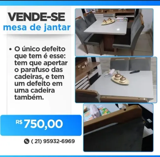 Mesa de vida 4 cadeira aceito negociaçao aceito cartao de credito