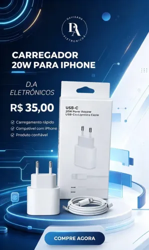 CARREGADOR IPHONE 20w