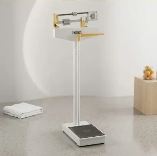 Balança Antropométrica Médica Mecânica Welmy R-110 150kg - Completa e Conservada (Suzano)