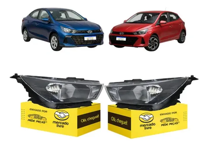 Par Farol Hb20 2023 2024 Hatch Sedan Novo Manual Ambos Lados