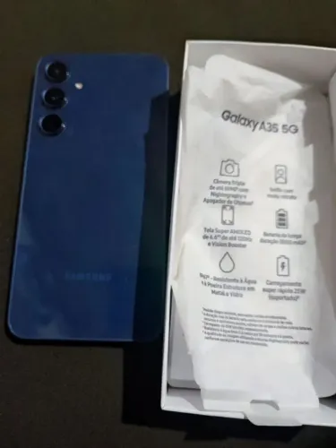 Samsung A35 5G com nota e caixa 