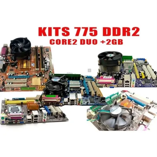 Kit placa mãe 775 cooler memória processador espelho