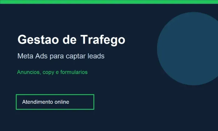 Gestão de tráfego Meta Ads para leads