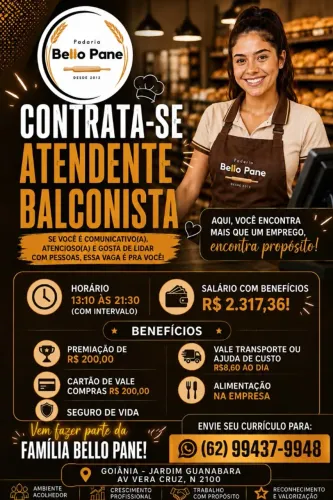 Contrata-se Atendente Em Padaria