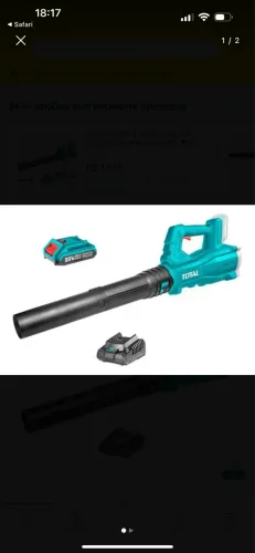 Soprador de folha sem fio. A bateria 