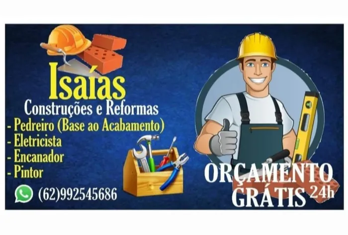 Pedreiro, pintor, encanador e eletricista