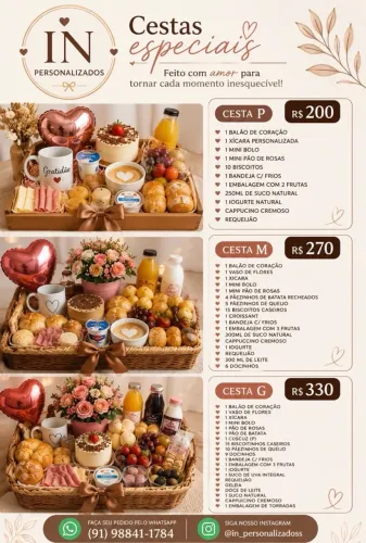 Cestas De chocolate/ café da manhã