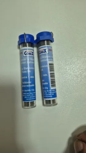 Solda Estanho Tubinho 22g 1.0mm Cobix 110v/220v - 2 UNIDADES